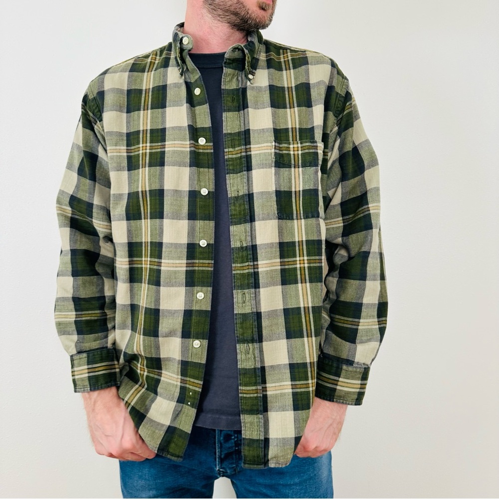 Britches Outdoor Oxford Shirt Plaid Button Down Cotton Casual